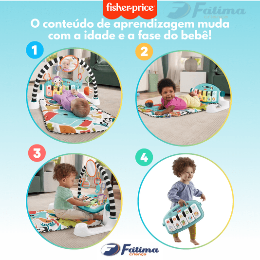 Tapete de Atividades Piano Brilhar e Crescer Chutes Musicais Fisher-Price