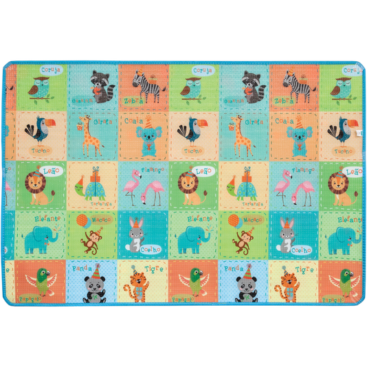 Tapete Infantil Impermeável Animal Party Buba