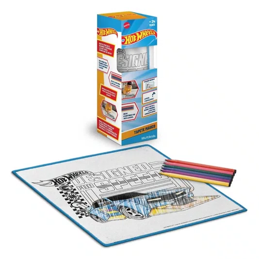 Tapete Mágico Para Colorir Hot Wheels Multilaser