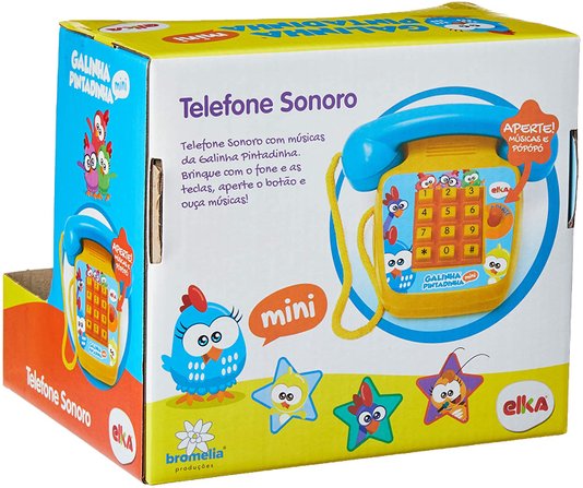 Telefone Sonoro Galinha Pintadinha Mini Elka 