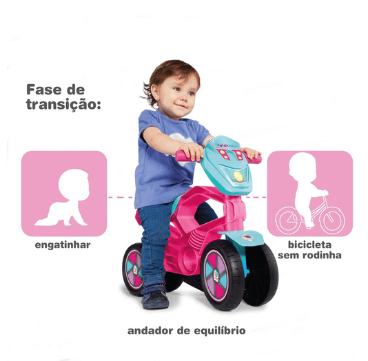 Totokross Motoca de Equilíbrio Rosa Cardoso