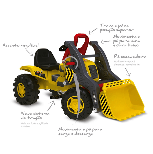 Trator Escavadeira Pedal Bandeirante