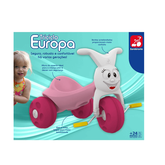 Triciclo Europa Rosa Bandeirantes 