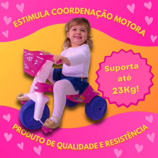 Triciclo Fofete com Cestinha Xalingo