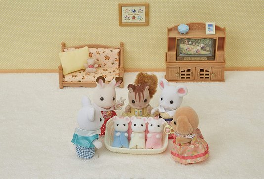Trigêmeos Rato Marshmallow Sylvanian Families Epoch 