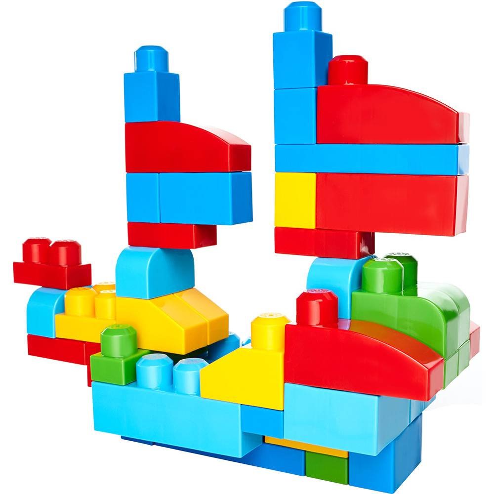 Blocos de Montar - Mega Bloks - Sacola com 80 Peças - Azul