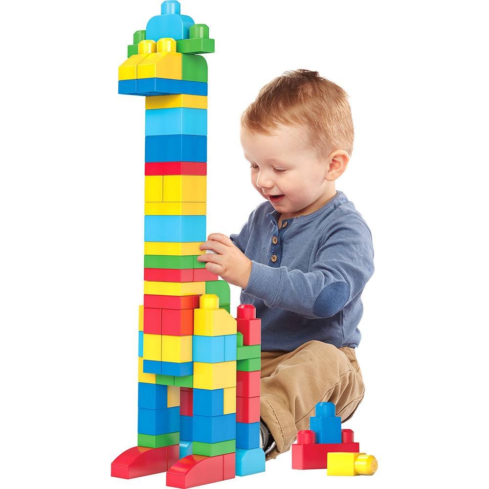 Blocos de Montar - Mega Bloks - Sacola com 80 Peças - Azul - Fisher-Price