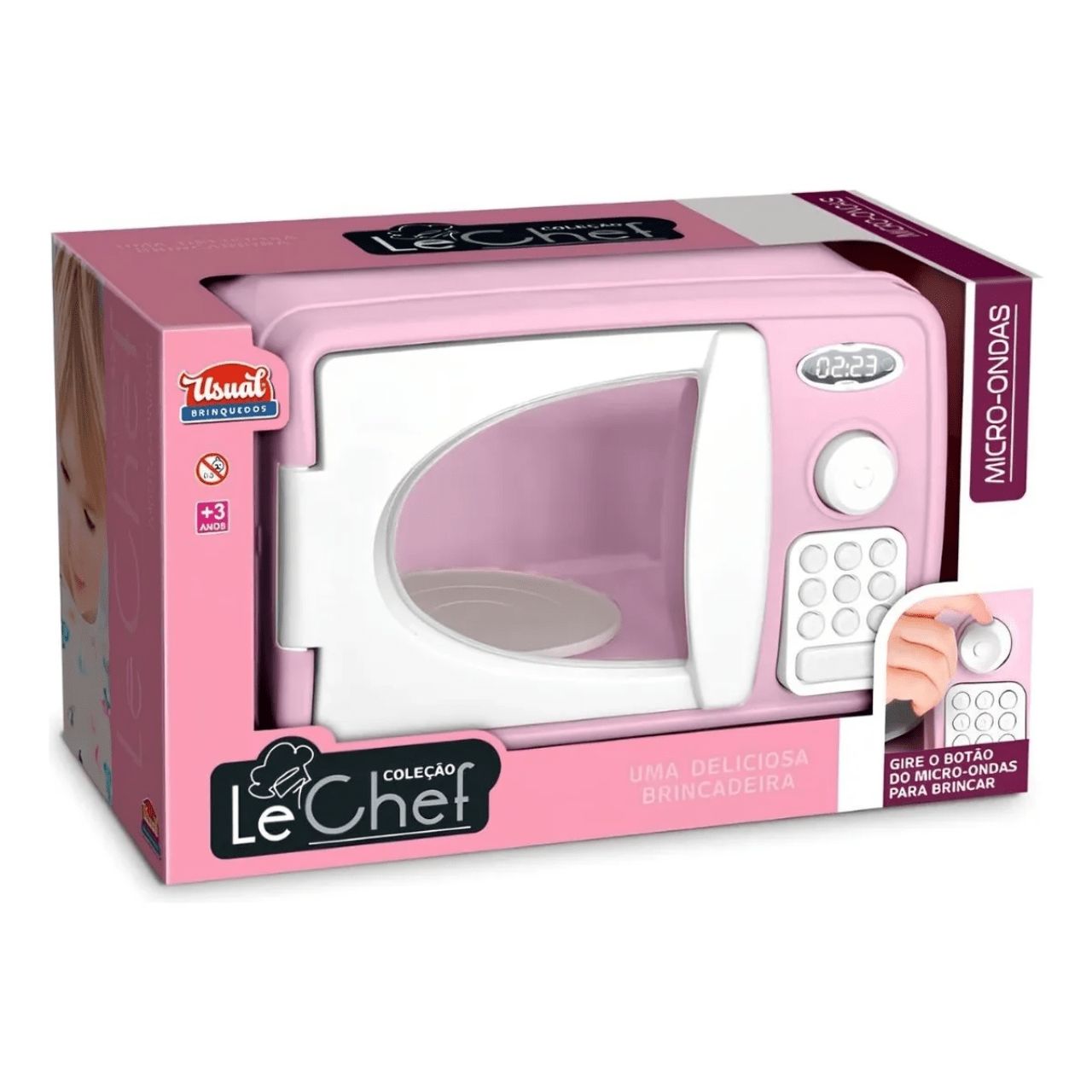 Micro-ondas Brinquedo Infantil Coleção Le Chef Usual Brinquedos Micro-ondas Brinquedo Infantil Coleção Le Chef Usual Brinquedos