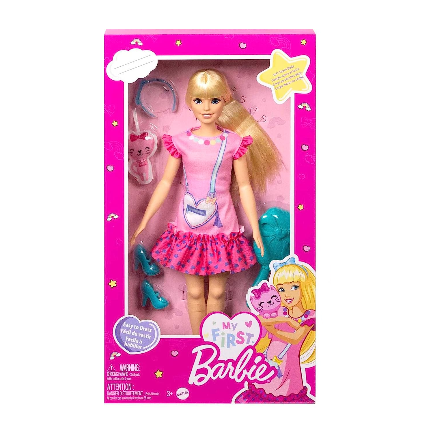 Roupa Barbie Vestido Rosa Mattel - Fátima Criança
