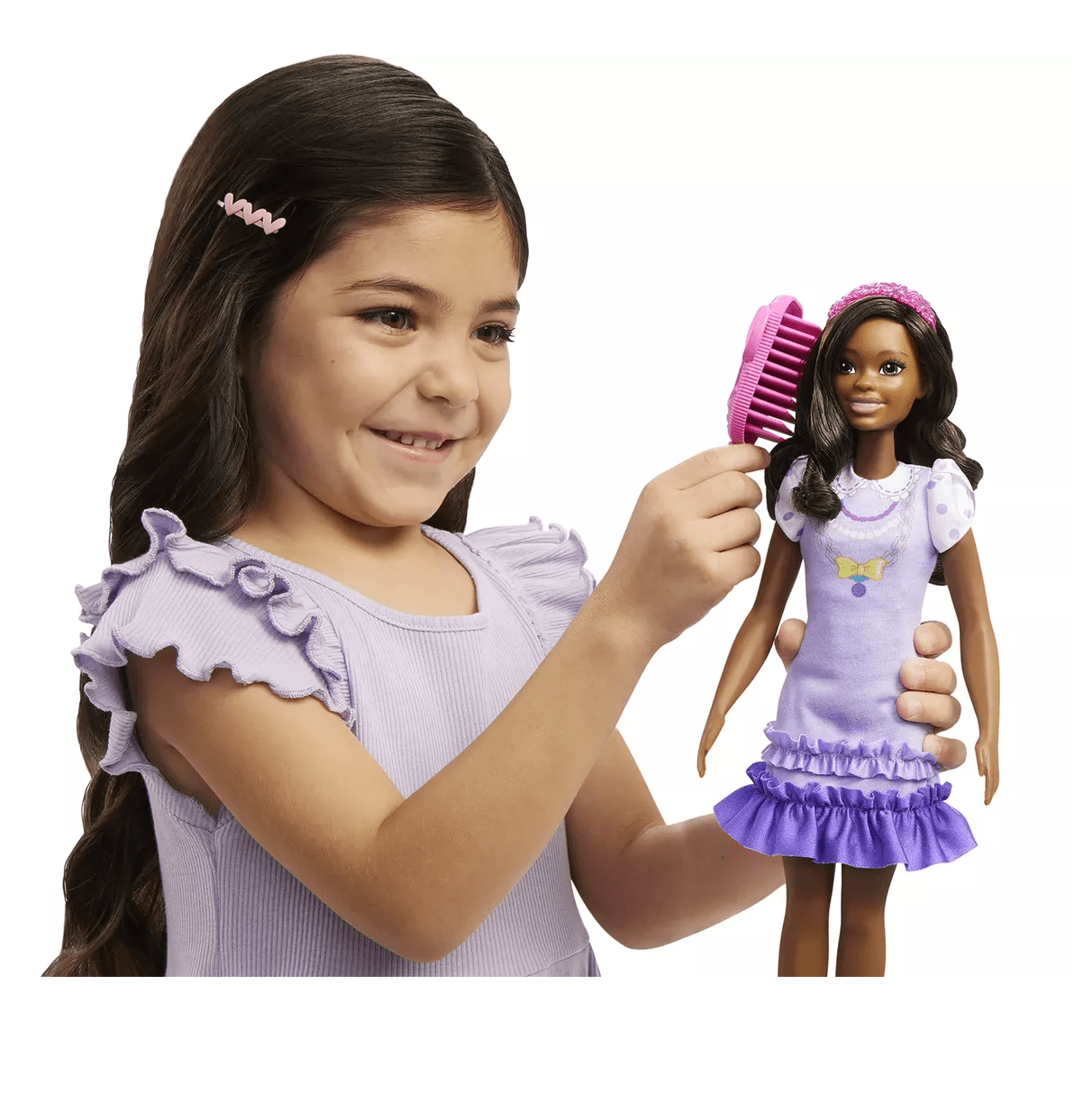 Boneca Barbie Quero Ser Atriz de Cinema Mattel Vestido Roxo