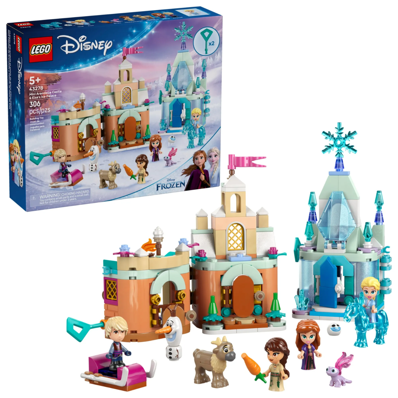Mini Castelo de Arendelle e Palácio de Gelo da Elsa Frozen Lego Disney Mini Castelo de Arendelle e Palácio de Gelo da Elsa Frozen Lego Disney
