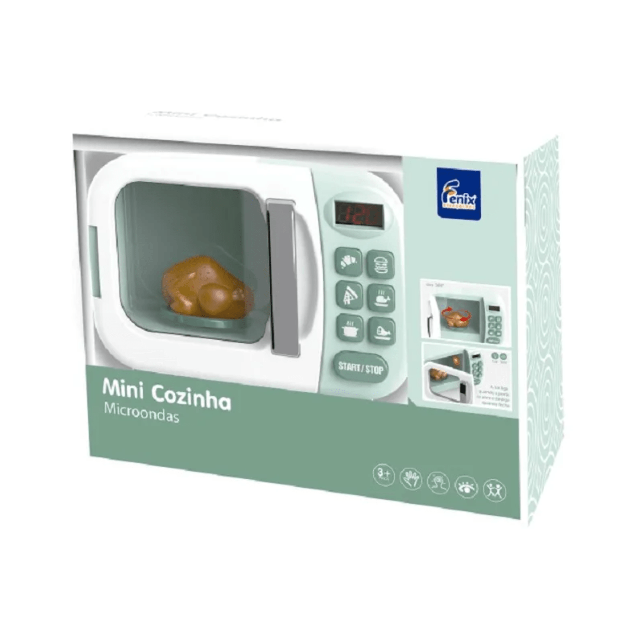 Mini Micro-ondas Brinquedo Infantil Mini Cozinha Fênix Brinquedos Mini Micro-ondas Brinquedo Infantil Mini Cozinha Fênix Brinquedos