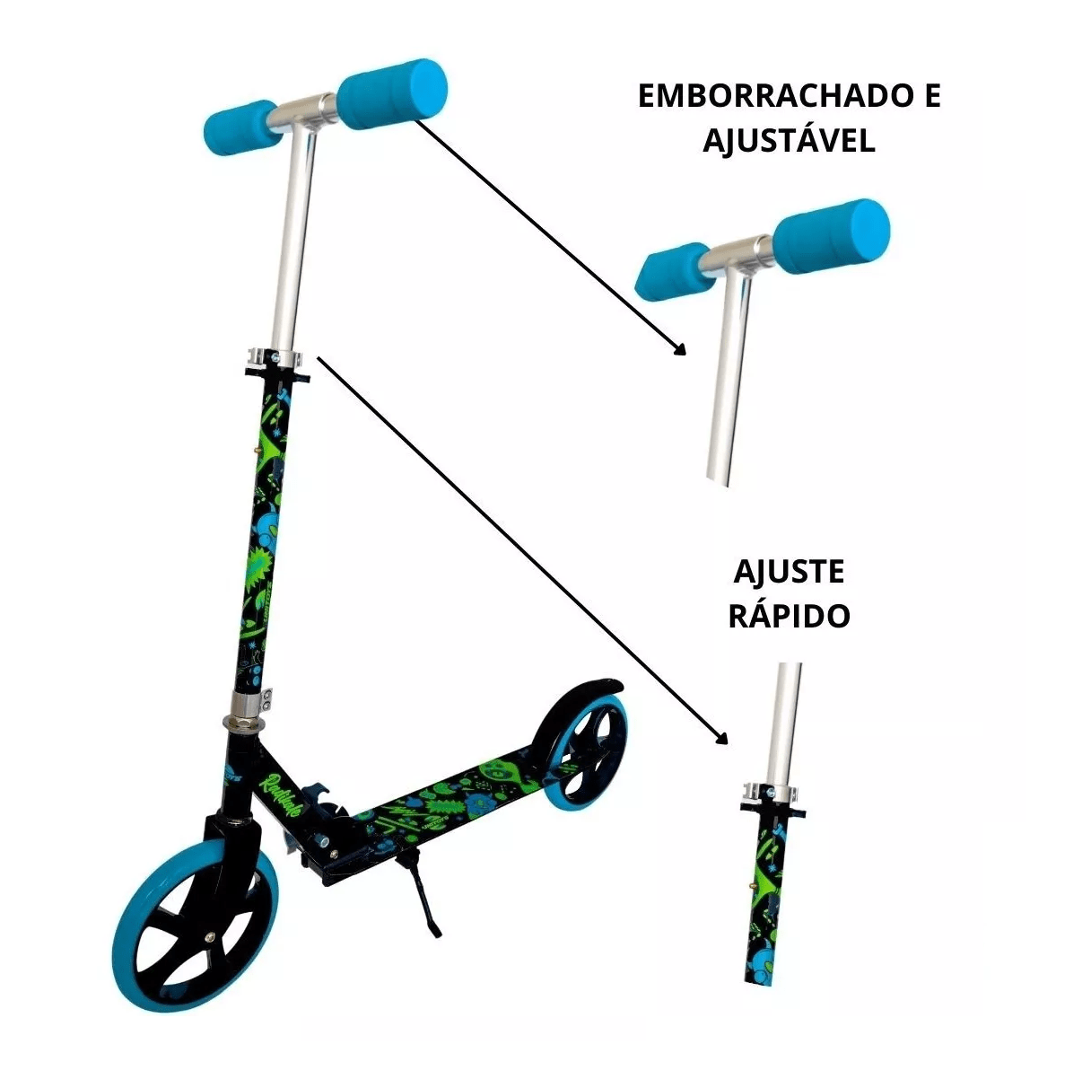 Patinete Big Wheel Azul Unitoys Patinete Big Wheel Azul Unitoys