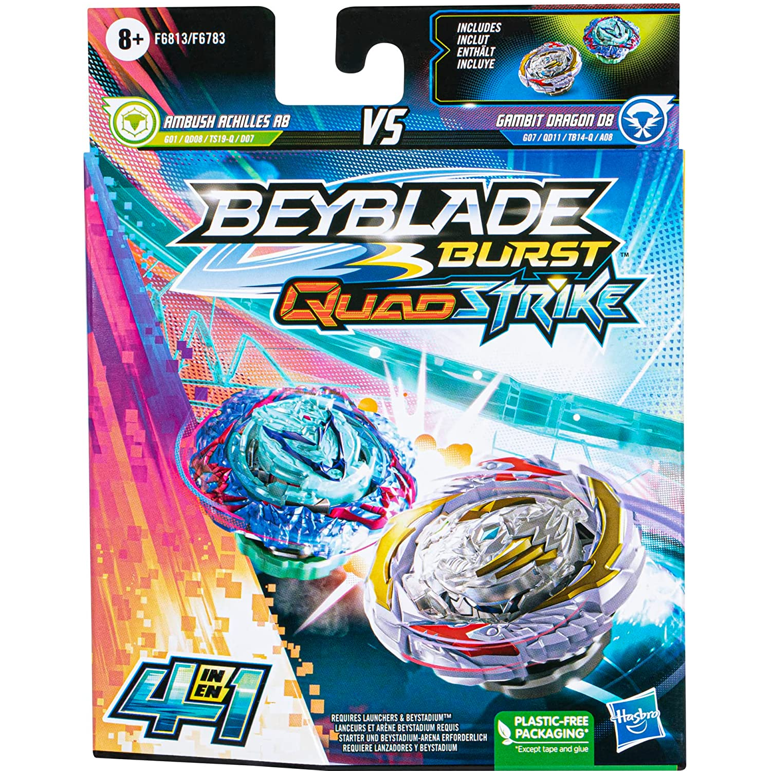 Pião e Lançador Beyblade Burst QuadStrike - Hydra Poseidon P8 - Beyblade -  Hasbro