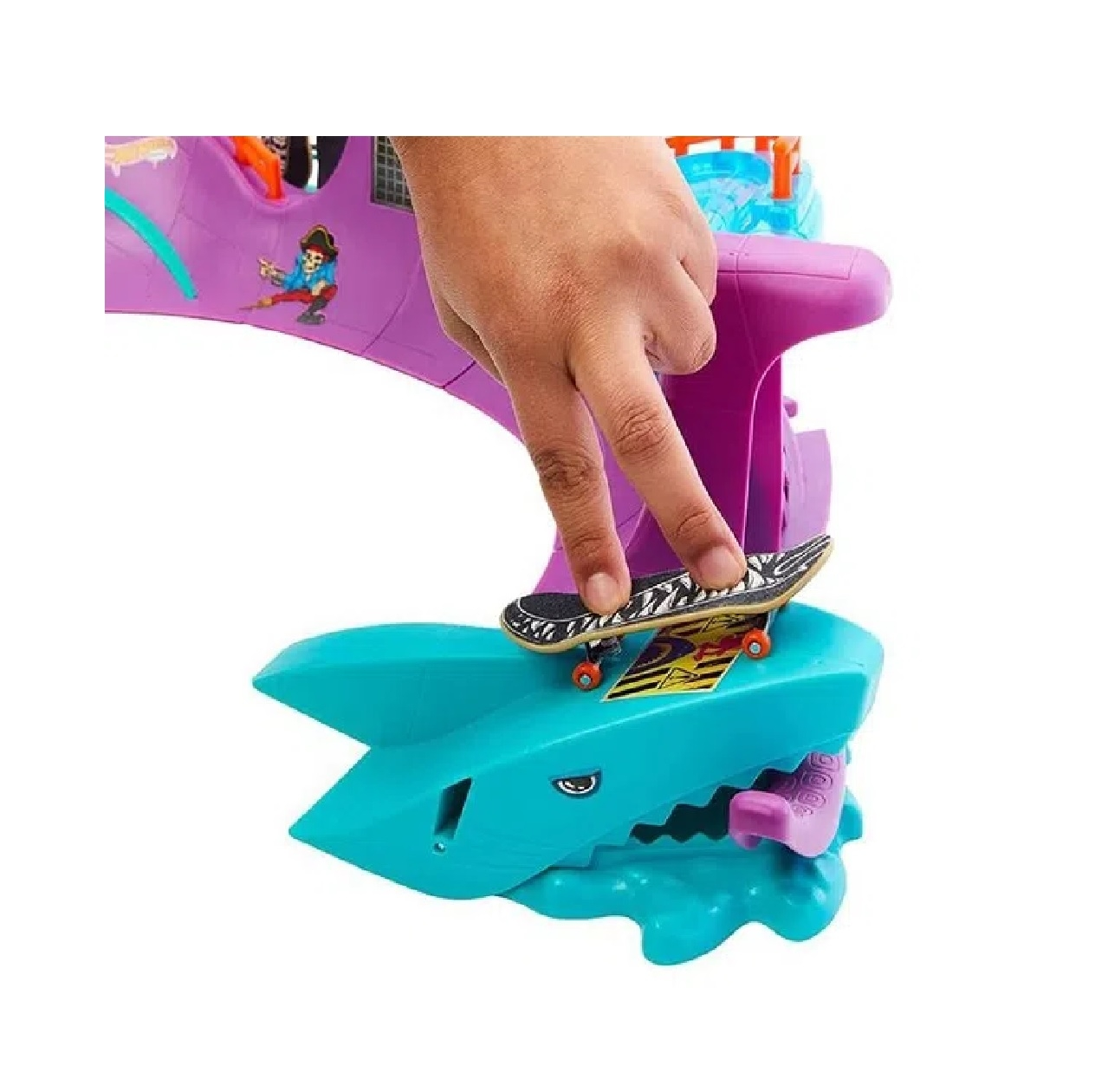 Skate Dedo Hot Wheels C/ Tênis + Pista Fingerboard Original