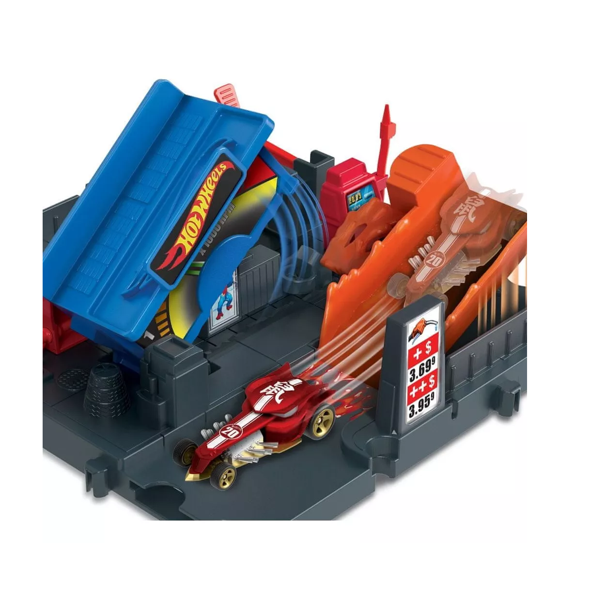 Pista Hot Wheels City - Color Shifters - Lava Rápido Mega Torre