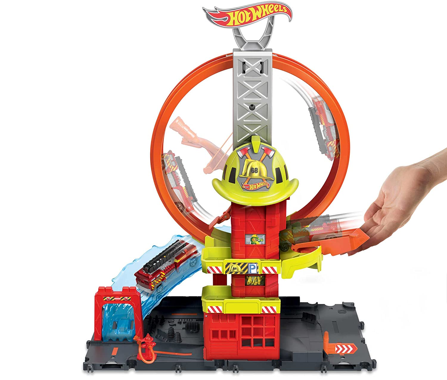Pista Hot Wheels City Quartel dos Bombeiros Super Loop Mattel - Fátima  Criança
