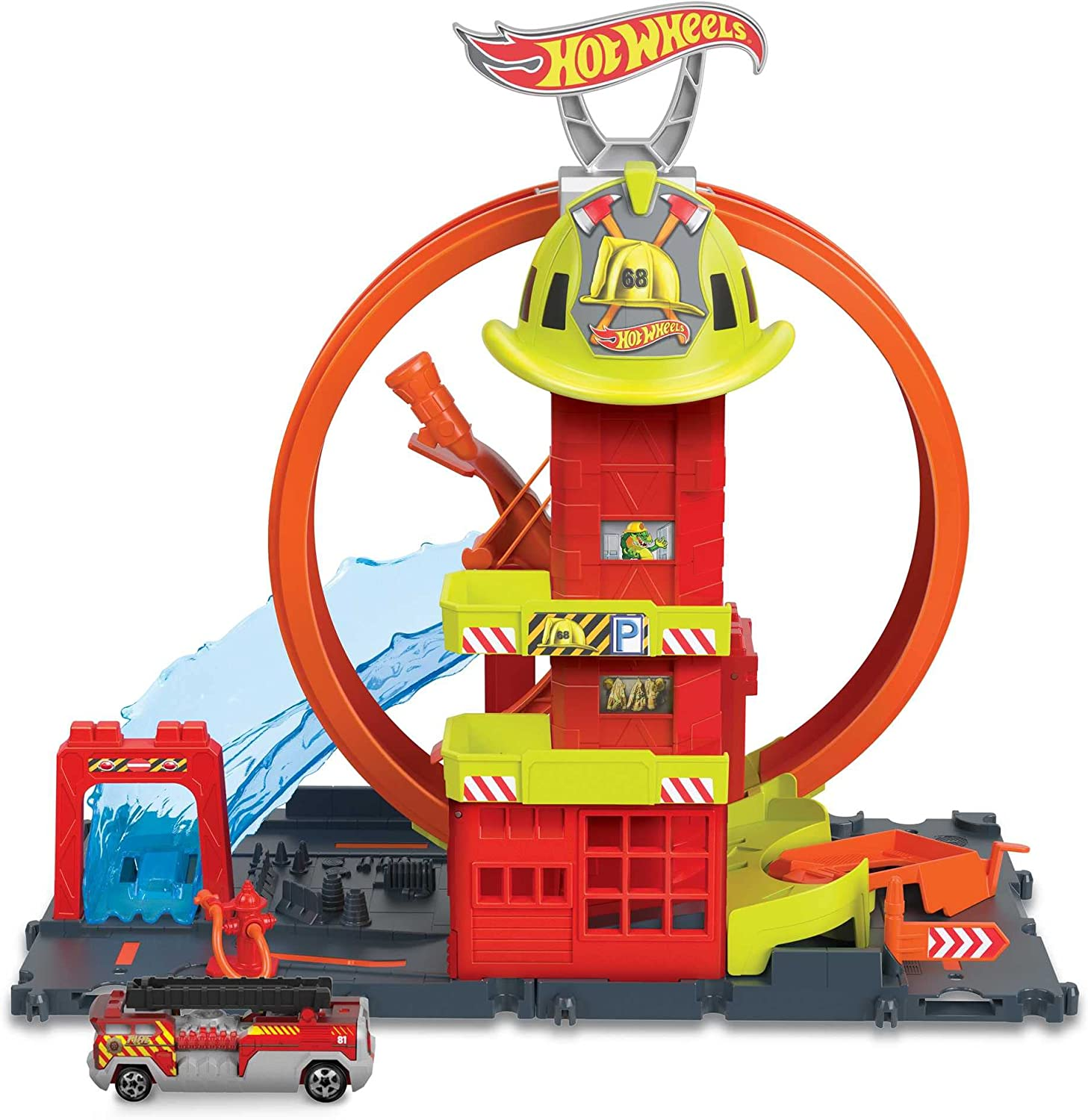 Pista Hot Wheels City Quartel dos Bombeiros Super Loop Mattel - Fátima  Criança