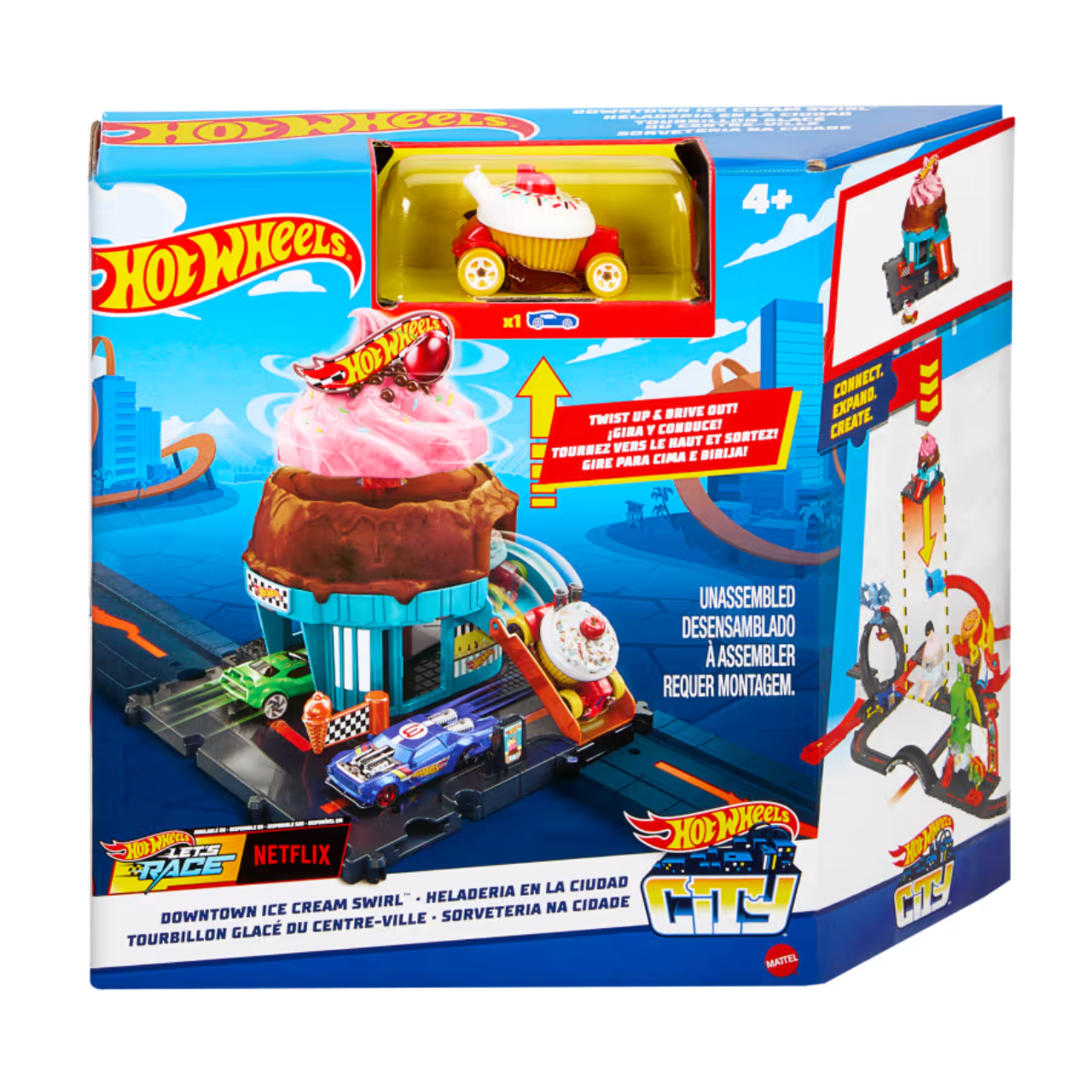 Pista Hot Wheels City Sorveteria na Cidade Mattel Pista Hot Wheels City Sorveteria na Cidade Mattel