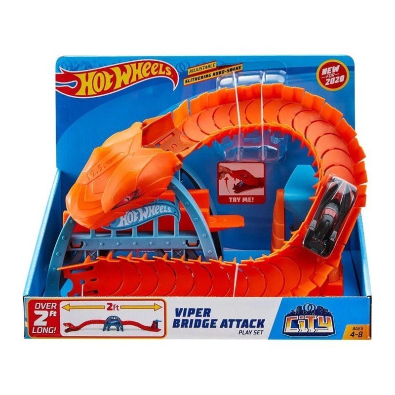 Pista Hot Wheels Ponte de Cobra Mattel Fátima Criança