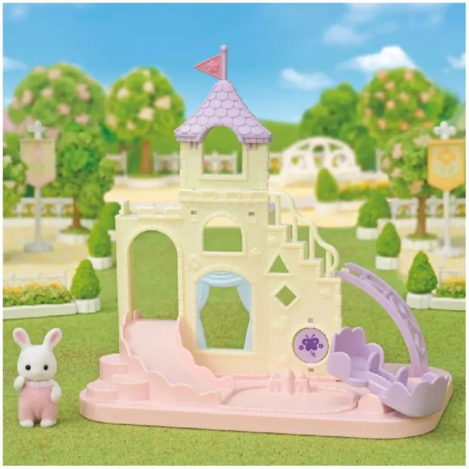 Playground do Castelo Bebê Coelho Neve Sylvanian Families Epoch Playground do Castelo Bebê Coelho Neve Sylvanian Families Epoch