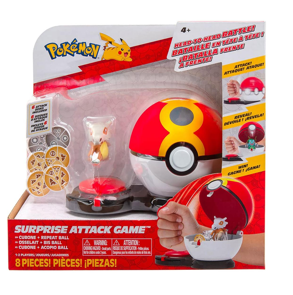 Pokemon - Boneco + Pokebola - Figura Cubone- Tomy Original - JP Toys -  Brinquedos e Actions Figures para todas as idades