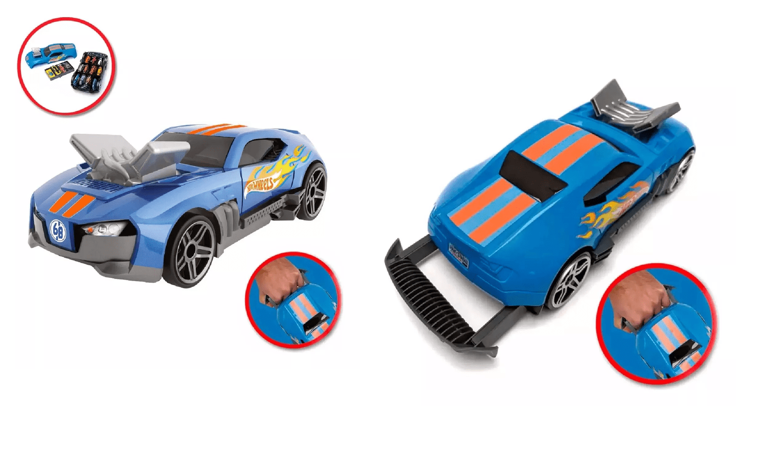 Carrinho Radical Hot Wheels Porta 2 em 1 Fun F0102-7