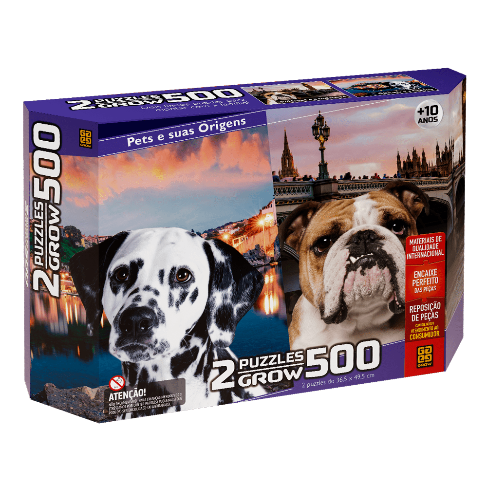 Quebra-Cabeça - Puzzle Panorama - Animais Disney - 350 Peças - Grow