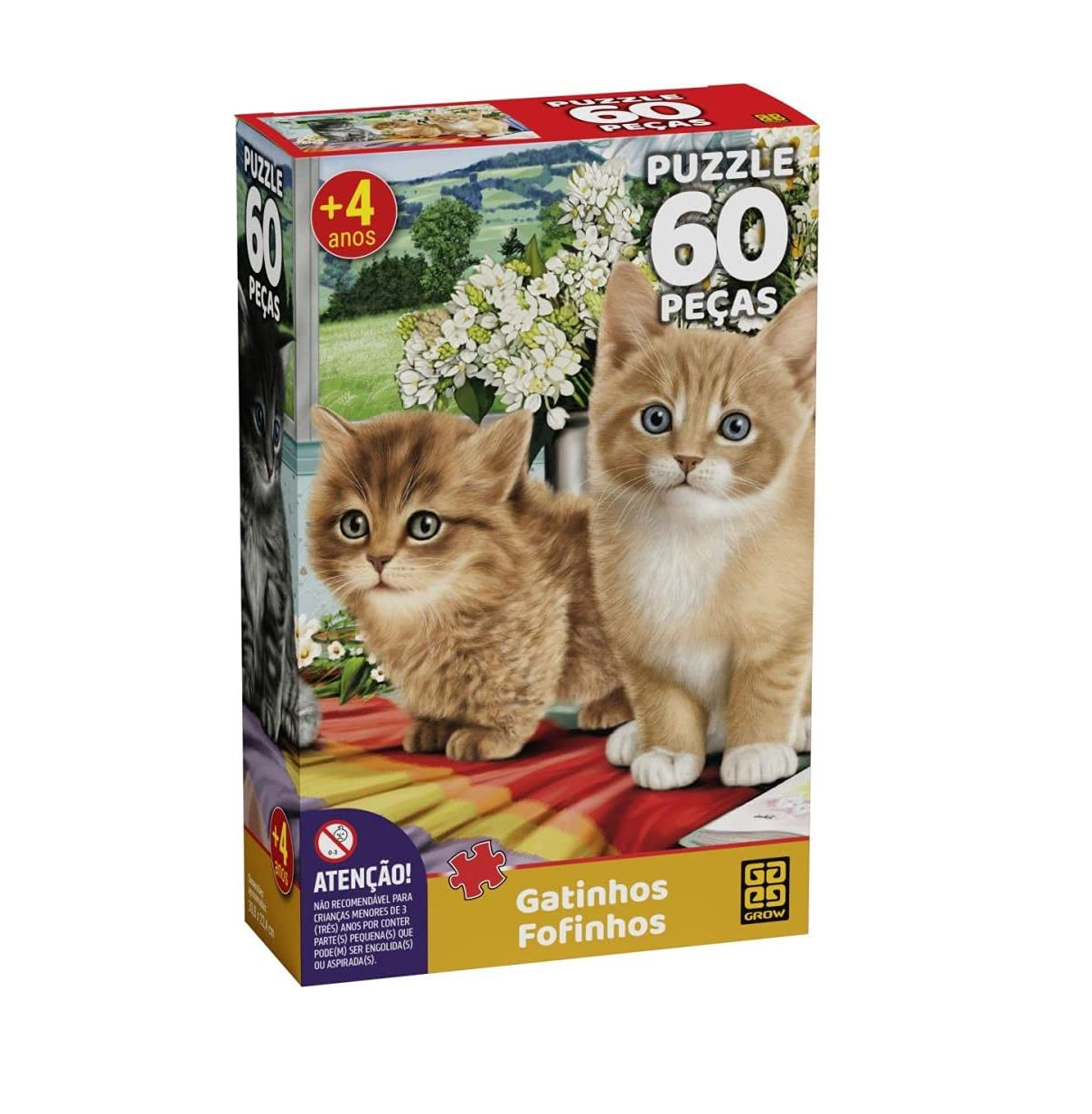 Jogo Quebra Cabeça Adoráveis Gatinhos Gato 500 peças Puzzle Grow Família  Raciocínio Divertido em Promoção na Americanas