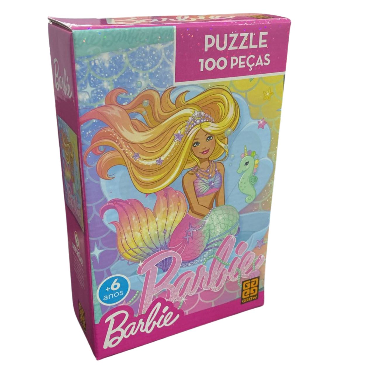 Quebra Cabeça Barbie Brilhante 100 Peças Grow Quebra Cabeça Barbie Brilhante 100 Peças Grow