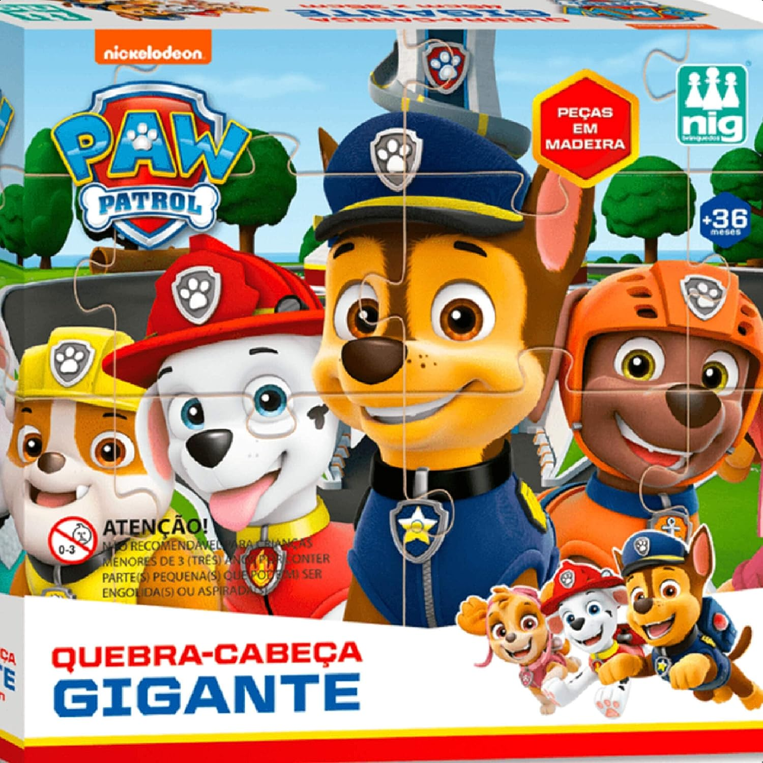 Quebra Cabeça 30 Peças em mdf - Paw Patrol