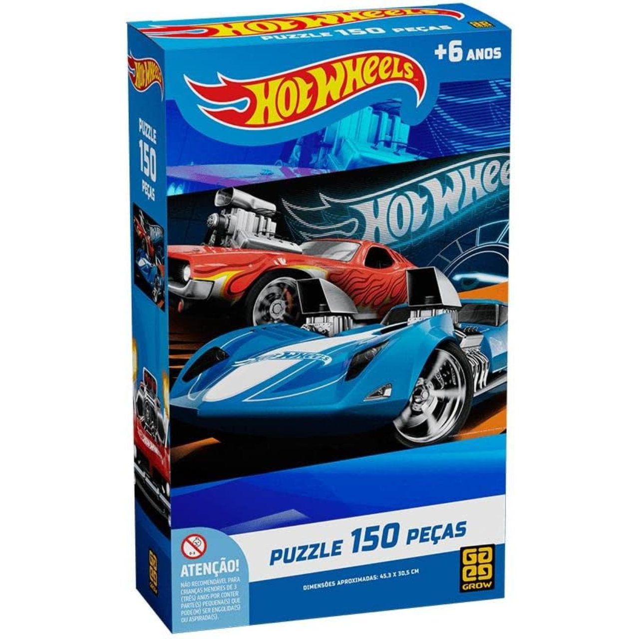 Quebra Cabeça Hot Wheels 150 Peças Grow Quebra Cabeça Hot Wheels 150 Peças Grow
