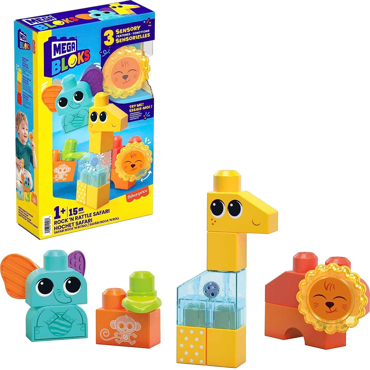 Mega Bloks Sacola com 80 Peças Fisher-Price - Fátima Criança