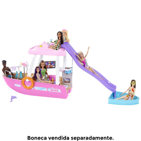 Barbie - Boneca Totally Hair com conjunto de jogo e cabeleireiro ㅤ