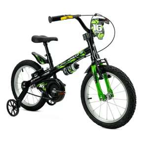 Bicicleta Aro 16" Apollo 3 Preto/Verde Nathor