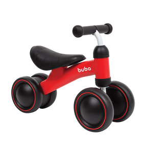 Bicicleta de Equilíbrio 4 Rodas Vermelha Buba