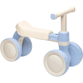 Bicicleta de Equilíbrio com Som 4 Rodas Azul Buba
