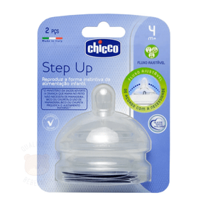 Bico Step Up Silicone Fluxo Ajustável +4M Chicco