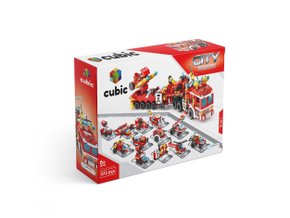 Blocos de Montar Bombeiro 12 em 1 com 557 Peças Multikids