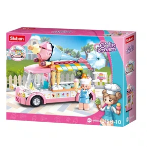 Blocos de Montar Carrinho de Sorvete Girl's Dream Cubic Multikids
