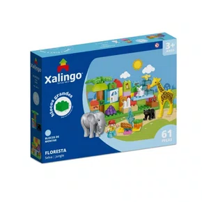 Blocos de Montar Floresta Peças Grandes 61 Peças Xalingo 