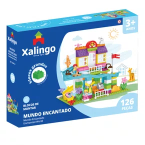 Blocos de Montar Mundo Encantado Blocos Grandes 126 Peças Xalingo