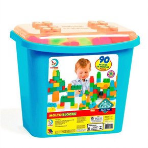 Blocos para Montar Baby Land Block Box 90 Peças Cardoso