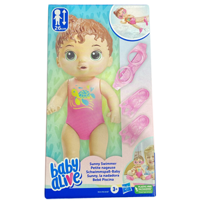 Boneca Baby Alive Bebê Piscina Morena Hasbro