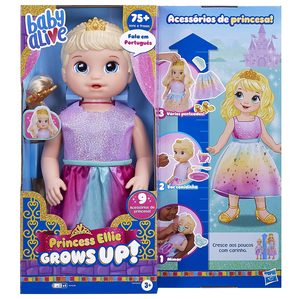 Boneca Baby Alive Princesa Ellie Grows Up Loira Hasbro