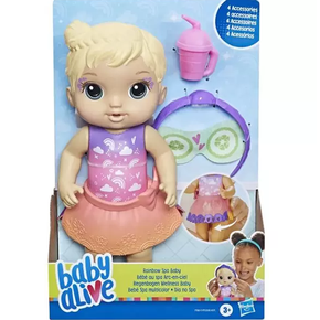 Boneca Baby Alive Rainbow Spa Baby Loira Hasbro