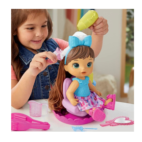 Boneca Baby Alive Sudsy Styling Loira Salão de Beleza de Espuma Hasbro -  Fátima Criança