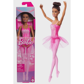 Boneca Barbie Bailarina Morena Roupa Floral Mattel