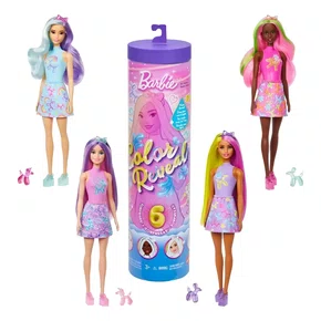 Boneca Barbie Color Reveal Animais Com Balões Mattel 