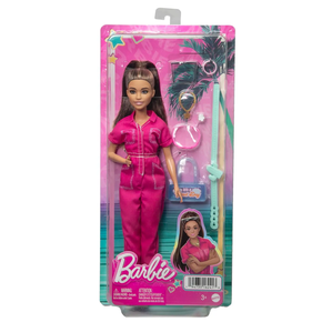 Boneca Barbie Macacão Rosa e Acessórios Mattel 